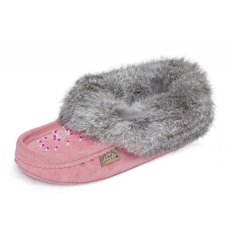 Rb Fur Bead Slipper      Flamingo